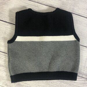 Hanna Andersson Size 60 Sweater Vest Black & Grey